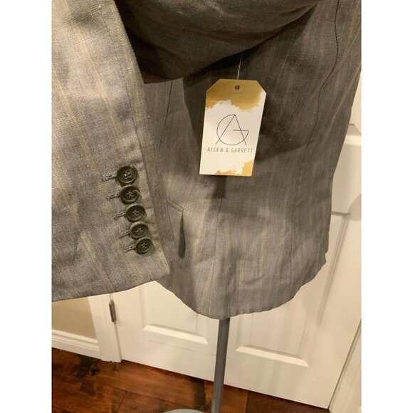 Yigal Azrouel Gray Pinstriped Blazer W/ Notched Collar, Size 6 (US) - Picture 5 of 9